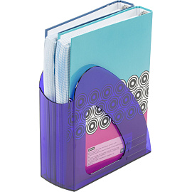 Лоток вертикальный для бумаг 90 мм Attache пластиковый синий