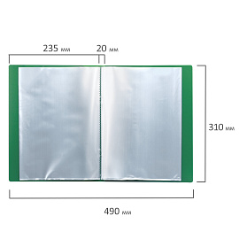 Папка 30 вкладышей BRAUBERG стандарт, зеленая, 0,6 мм, 221597 фото Папка 30 вкладышей BRAUBERG стандарт, зеленая, 0,6 мм, 221597