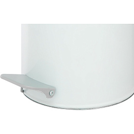 Ведро мусорное 7 л оцинкованная сталь с педалью с крышкой серебристое (23x20x20 см)