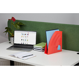 Лоток вертикальный для бумаг 70 мм Attache Fantasy пластиковый оранжевый