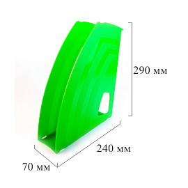 Лоток вертикальный для бумаг 70 мм Attache Fantasy пластиковый зеленый