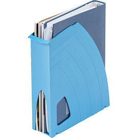 Лоток вертикальный для бумаг 70 мм Attache Fantasy пластиковый голубой