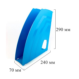 Лоток вертикальный для бумаг 70 мм Attache Fantasy пластиковый голубой