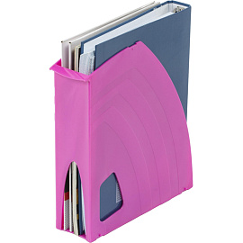Лоток вертикальный для бумаг 70 мм Attache Fantasy пластиковый розовый