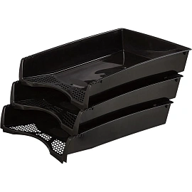 Лоток горизонтальный для бумаг Attache Economy Офис Класс пластиковый черный