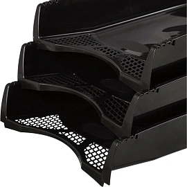 Лоток горизонтальный для бумаг Attache Economy Офис Класс пластиковый черный