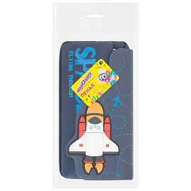 Пенал ЮНЛАНДИЯ ЮНИОР, 2 отделения, "Space rocket", 21х10х7 см, 273820