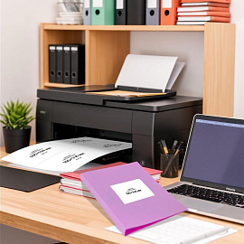 Этикетки самоклеящиеся Комус (ProMega Label) 105х148 мм 4 штуки на листе белые (100 листов в упаковке)