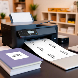 Этикетки самоклеящиеся Комус (ProMega Label) 105х99 мм 6 штук на листе белые (100 листов в упаковке)