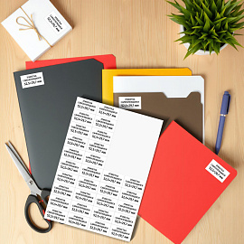 Этикетки самоклеящиеся Комус (ProMega Label) 52,5х29,7 мм 40 штук на листе белые (100 листов в упаковке)