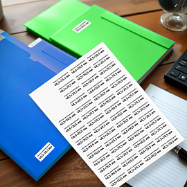 Этикетки самоклеящиеся Комус (ProMega Label) 48,5x20,5 мм 56 штук на листе белые (100 листов в упаковке)