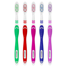 Зубная щетка средней жесткости, КОМПЛЕКТ 10 шт., LAIMA DENT, 609311