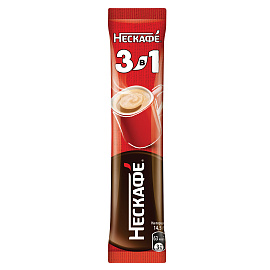 Кофе порционный растворимый Nescafe 3 в 1 Классик 20 пакетиков по 14.5 г