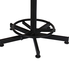 Стул кресло кассира, ресепшен РС37, на винте, без подлокотников, кожзам, черное