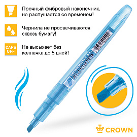 Набор текстовыделителей Crown Multi Hi-Lighter (толщина линии 1-4 мм, 6 цветов) фото Набор текстовыделителей Crown Multi Hi-Lighter (толщина линии 1-4 мм, 6 цветов)