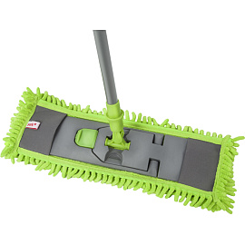 Швабра флаундер (плоская) York Сальса насадка микрофибра 42x12 см телескопическая рукоятка 130 см металл