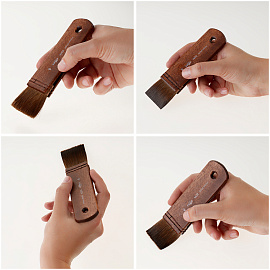 Кисть-хейк художественная Гамма, коза микс, №40, короткая ручка