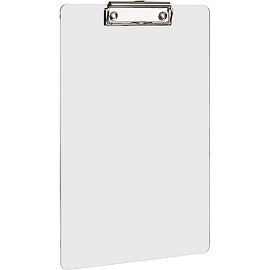 Папка-планшет с зажимом Комус А4 акриловая прозрачная