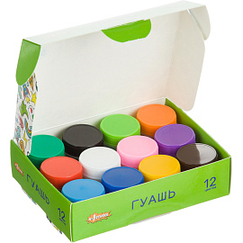 Гуашь Комус Класс (№1 School) ColorPics 12 цветов по 10 мл