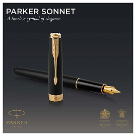 Ручка перьевая Parker Sonnet GT цвет чернил черный цвет корпуса черный (артикул производителя 1931516)