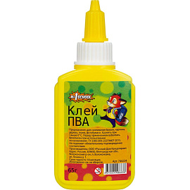 Клей ПВА школьный Комус Класс (№1 School) ColorPics 65 г фото Клей ПВА школьный Комус Класс (№1 School) ColorPics 65 г