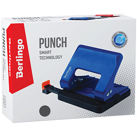 Дырокол энергосберегающий Berlingo "Smart Technology" 15л., металлический, фиксатор, линейка, белый фото Дырокол энергосберегающий Berlingo "Smart Technology" 15л., металлический, фиксатор, линейка, белый