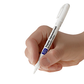 Маркер перманентный OfficeSpace белый, пулевидный, 1мм фото Маркер перманентный OfficeSpace белый, пулевидный, 1мм