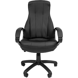 Кресло для руководителя РК 190 чёрное (экокожа, пластик)