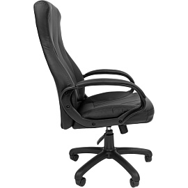 Кресло для руководителя РК 190 чёрное (экокожа, пластик)