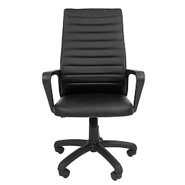 Кресло для руководителя РК 165 чёрное (экокожа, пластик)