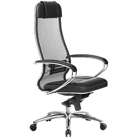 Кресло для руководителя Метта Samurai SL-1.041 черное (сетка/искусственная кожа, металл) фото Кресло для руководителя Метта Samurai SL-1.041 черное (сетка/искусственная кожа, металл)