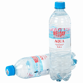 Вода негазированная питьевая WELDAY AQUA (ВЭЛДЭЙ АКВА), 0,6 л, 623760