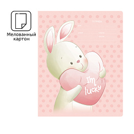 Тетрадь 12л., линия BG "Счастливый зайчик