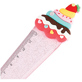 Линейка с топпером 12см MESHU "Cake", пластиковая, европодвес фото Линейка с топпером 12см MESHU "Cake", пластиковая, европодвес