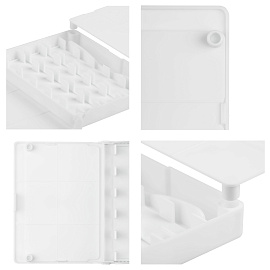 Пенал для акварели пластиковый Гамма, 12 кювет, белый, с палитрой