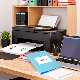 Этикетки самоклеящиеся Комус (ProMega Label) 105х148 мм 4 штуки на листе белые (25 листов в упаковке)