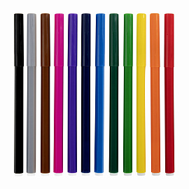 Фломастеры 12 ЦВЕТОВ CENTROPEN "Пингвины", смываемые, вентилируемый колпачок, 7790/12ET, 7 7790 1286