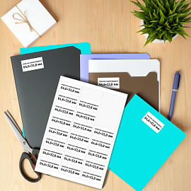 Этикетки самоклеящиеся Комус (ProMega Label) 64,6х33,8 мм 24 штуки на листе белые (25 листов в упаковке)