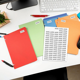 Этикетки самоклеящиеся Комус (ProMega Label) 38х16.9 мм 85 штук на листе белые полуглянец (25 листов в упаковке)