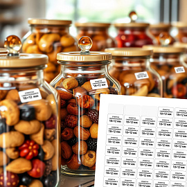 Этикетки самоклеящиеся Комус (ProMega Label) 18х12 мм 230 штук на листе белые (25 листов в упаковке)