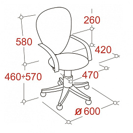 Кресло офисное Easy Chair 223 PC синее (ткань, металл)