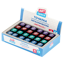 Точилка металлическая ArtSpace "Metallic", 1 отверстие, ассорти фото Точилка металлическая ArtSpace "Metallic", 1 отверстие, ассорти