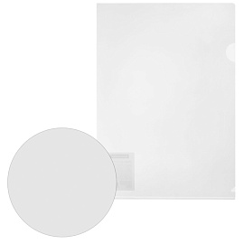 Папка-уголок жесткая А4 BRAUBERG UNIVERSAL, прозрачная, 0,18 мм, 273054