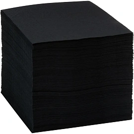 Салфетки бумажные 2-слойные 24x24 см чёрные (250 листов в пачке)