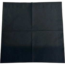 Салфетки бумажные 2-слойные 24x24 см чёрные (250 листов в пачке)