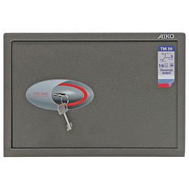 Сейф AIKO "ТМ-30", 300х440х355 мм, 16 кг, ключевой замок, полка