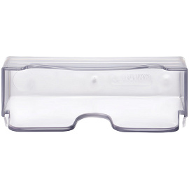 Подставка для визиток настольная СТАММ, 40*100мм, тонированная серая