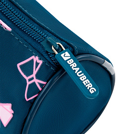 Пенал мягкий BRAUBERG, 3 отделения, нейлон, 21х7х7 см, "Elegant bow", 273581