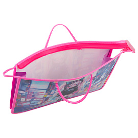 Папка с ручками А4 ArtSpace "Stylish girl", пластик, на молнии, 75мм