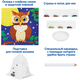 Мозаика из страз Мульти-Пульти "Сова